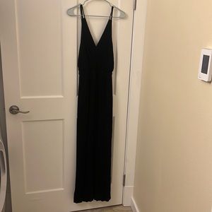 Lulus backless black maxi dress